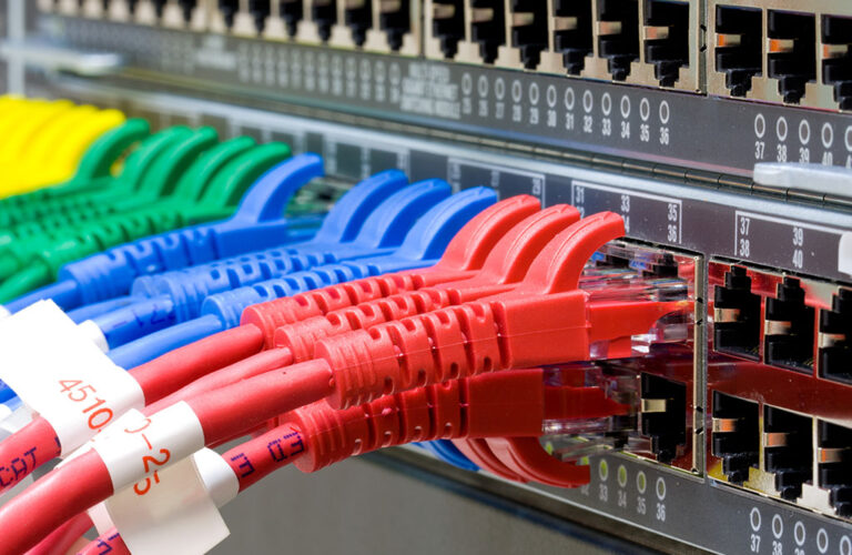 Network switch and UTP ethernet cables Network switch and UTP ethernet cables